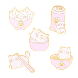 Golden M Badge Kitty Brooch