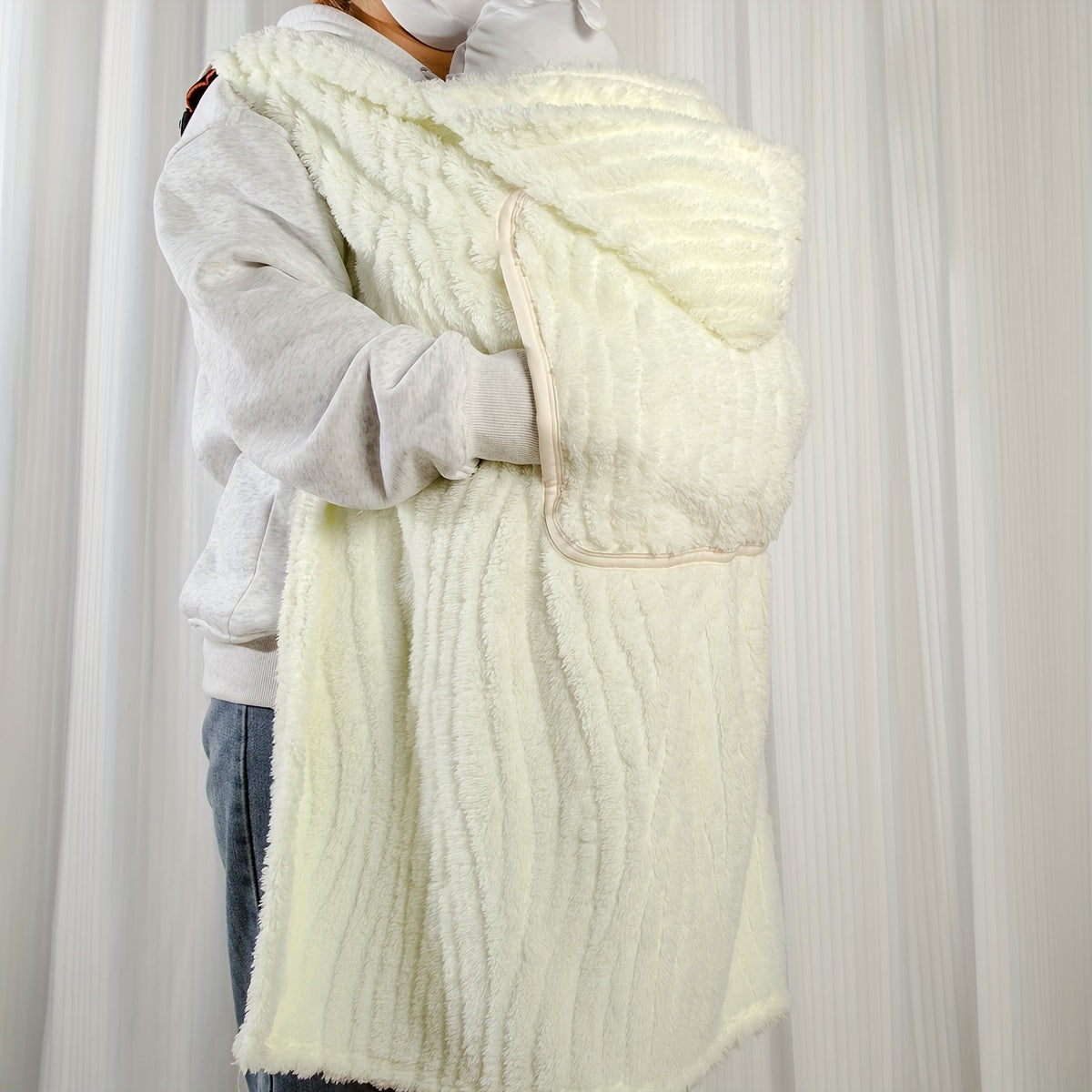 Couverture d'automne et d'hiver douillette - Jeté avec poche chaude pour maman, rangement pratique et tissu doux - Cadeau d'Halloween et de Noël parfait pour la famille et les amis