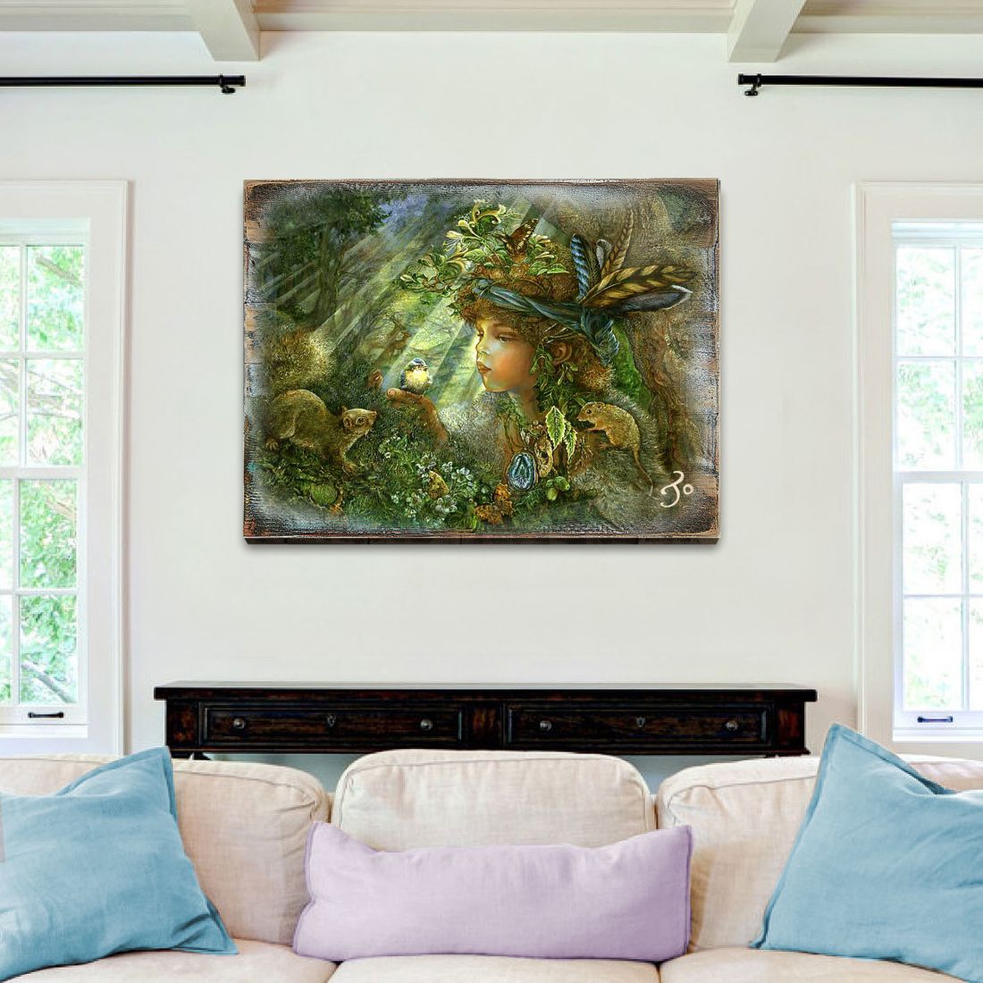 Nature Boy Fantasy Wooden Wall Art by Josephine Wall - Fantasy Decor - 852121-JW