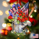 Celebrating the American Freedom Wooden Ornaments by Gelsinger - American Christmas Decor - 8161040-1711
