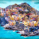 Island Surfboard Coastal Door Art by G. DeBrekht - Coastal Holiday Decor - 8490101HS