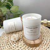 6 bouteilles, bougie parfumée, 150 g (5,29 oz), bougie sans fumée, 45 heures de combustion, vanille, jasmin, lavande, maison, coffret cadeau en verre blanc, mariage, anniversaire, Halloween, Thanksgiving, Noël, maman, amie, épouse, sœur, femmes H
