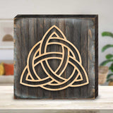 Arte celta de madera con símbolo de espiral para pared - Decoración celta - 953168B