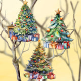 Christmas Tree Decorative Wooden Clip-on Ornaments Set of 3 by G. Debrekht - Christmas Decor - 8091044C-S3