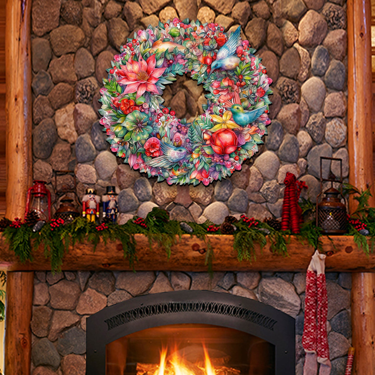 Corona de flores de verano, decoración navideña para puerta de G. Debrekht - Decoración de Pascua de primavera - 8611072H