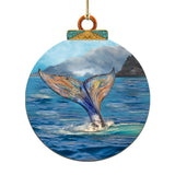Iridescent Humpback's Tail Wooden Ornaments by G.Debrekht - Wildlife Holiday Decor - 870043