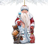 Adornos navideños de madera con forma de oso de miel de G. DeBrekht - Decoración navideña con Papá Noel y muñeco de nieve - 8128811