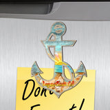 Juego de 3 imanes para refrigerador con forma de ancla