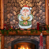 Bunny Santa Wall Door Decor by G. DeBrekht - Easter Spring Decor - 8118085H