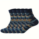 3/30 pares de calcetines deportivos con estampado de camuflaje para hombre, transpirables, cómodos y casuales, unisex, para uso al aire libre en todas las estaciones.
