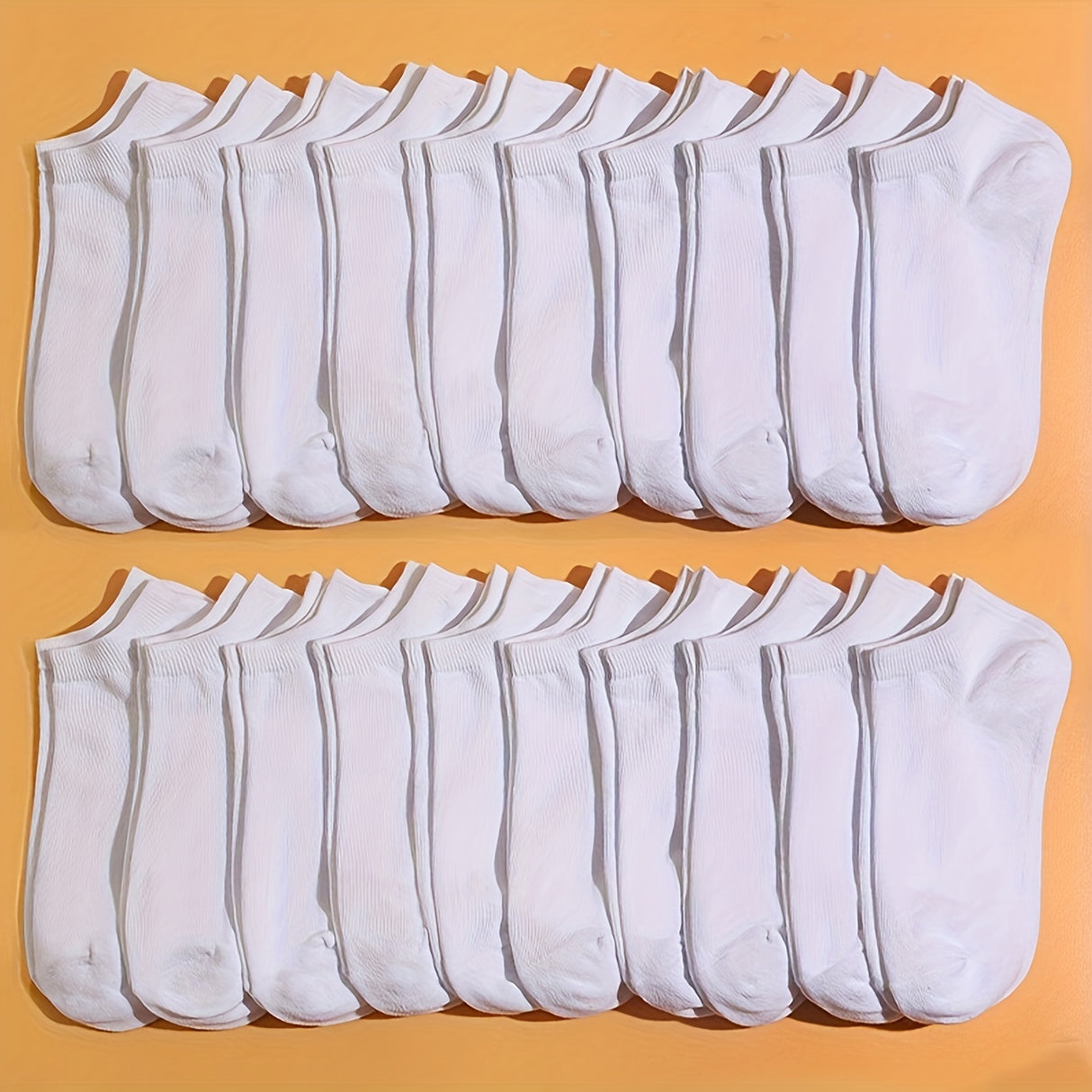 20 paires de chaussettes unies à imprimé, chaussettes basses douces et légères, bas et collants pour femmes