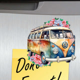 Juego de 6 imanes decorativos de madera Surf Vans de G. Debrekht - Decoración costera - 8090040G-S6