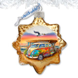 Nautical Christmas Decor - Beach Van Keepsake Glass Ornaments by G. Debrekht - Coastal Holiday Decor - 777395