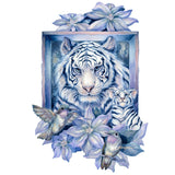Decoración de puerta con un tigre en el jardín de J. Bergsma - Decoración de vida silvestre - 8591580W-JB