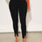 Ladies' Solid Color Ankle Slit Slim Fit Pants - Lootquake