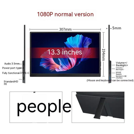 Touch Portable Monitor Mobile Phone Computer Game External Expansion Screen - Lootquake
