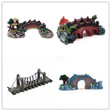 Fish Tank Aquarium Landscape Rockery Fake Bridge Landscaping Decoration Package Fish Globe Decorative Simulation Bridge Rockery Stone - Lootquake