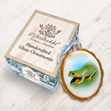 Adorno de rana de vidrio con mercurio de G. DeBrekht - Decoración navideña con vida silvestre - 776281