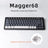 Magnetic White Porcelain Jade 68 Key Aluminum Tuo Keyboard - Lootquake