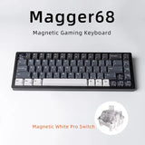 Magnetic White Porcelain Jade 68 Key Aluminum Tuo Keyboard - Lootquake