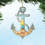 Decorated Anchor Wooden Ornaments by G. DeBrekht - Coastal Holiday Decor - 8198521-3