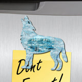 Winter Scene Wolf Shaped Refrigerator Magnets Set of 3