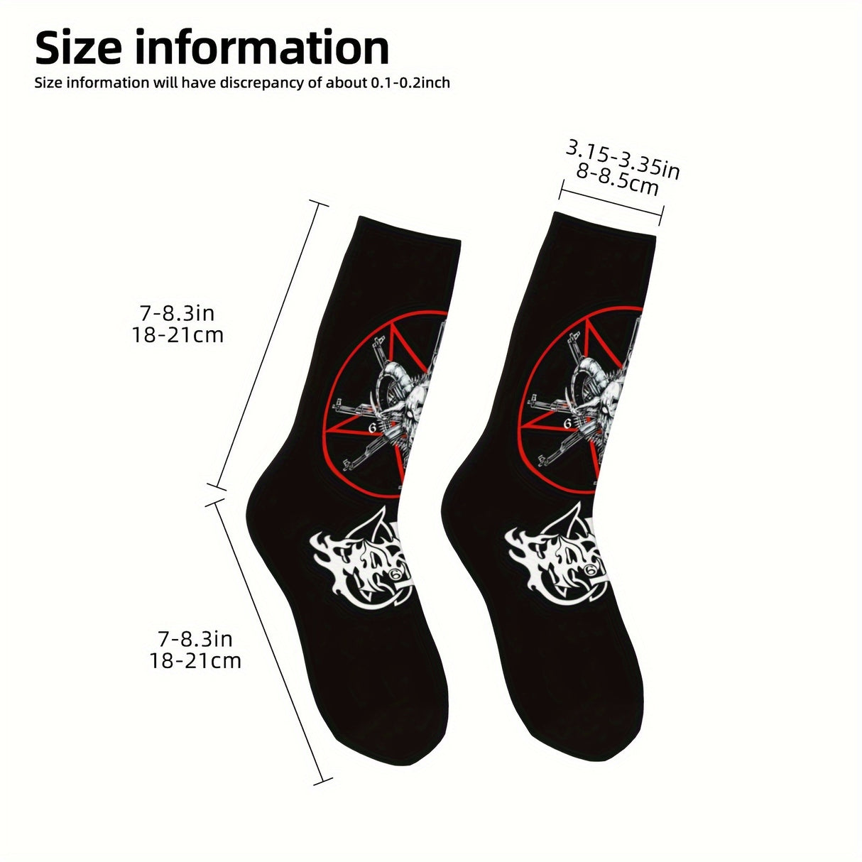 1 par de calcetines deportivos con estampados novedosos para hombre, transpirables, cómodos y casuales, unisex, para uso al aire libre en todas las estaciones.