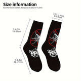 1 par de calcetines deportivos con estampados novedosos para hombre, transpirables, cómodos y casuales, unisex, para uso al aire libre en todas las estaciones.