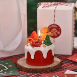 Bougie parfumée artisanale en forme de gâteau rouge, parfumée à la poire et à la lavande. Parfaite pour Noël, Halloween, Thanksgiving, les mariages, les anniversaires et plus encore. Cire de soja, utilisation en intérieur, pas besoin de piles.