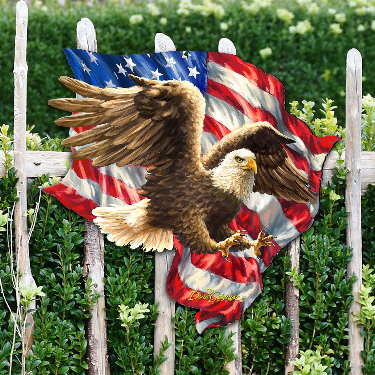 Decoración navideña para puerta con águila americana de D. Gelsinger - Decoración navideña americana - 8461052H-1432