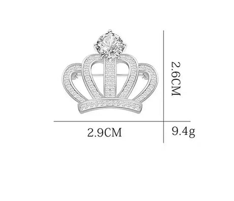 Korean Version Of Fashionable Crown Rhinestone Brooch - Headwear - Lootquake
