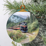 Adornos de madera Alaska Mountain Express de G.Debrekht - Decoración navideña con temática de vida silvestre - 870041