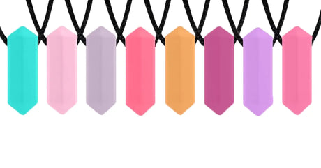 Chew Necklaces for Sensory Kids - Chewy Necklaces for Sensory Kids Teething Necklace Chew Toys for Kids or Adults That Like Biting - Silicone Sensory Chew Necklaces - Teething Necklace for Toddler - Lootquake