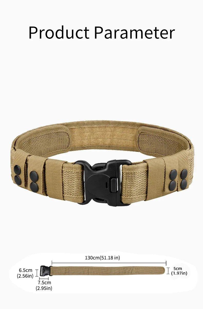 1pc Quick Release Tactical Belt for Men Fashion Style Combat Belt for Outdoor Activities and Fishing