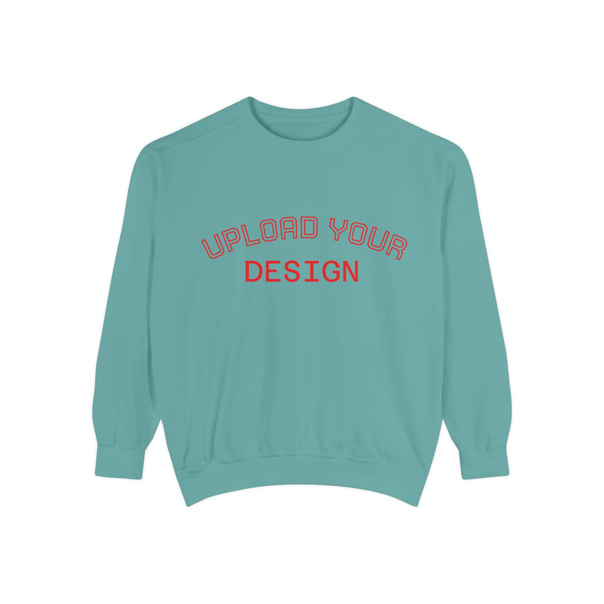 Customizable Unisex Garment-Dyed Sweatshirt, Personalized Gift, Cozy Streetwear, Casual Outfit, Unique Design Sweatshirt