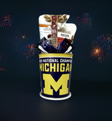 JGB Sports - 2023 NCAA FBS Champions Michigan Wolverines Gift Tin Basket - Made In USA