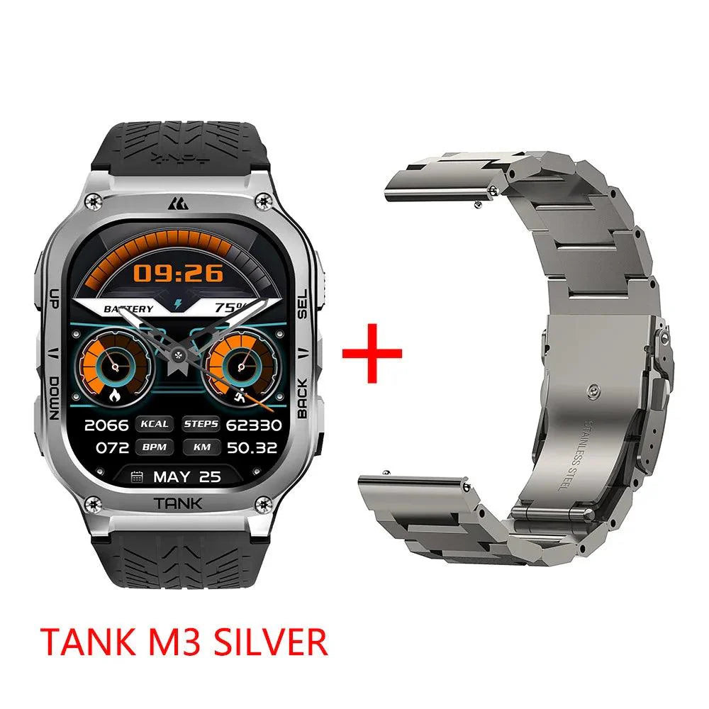 2024 KOSPET TANK M3 Smartwatches For Men Women Rugged Smart Watch 480mAh AOD Bluetooth Fitness Electronic Digital AMOLED Watches