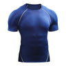 2025 Compression T Shirt Men Summer Sportswear Running T-shirt Elastic Quick Dry Sport Tops Tee Athletic Gym Workout Shirts Men