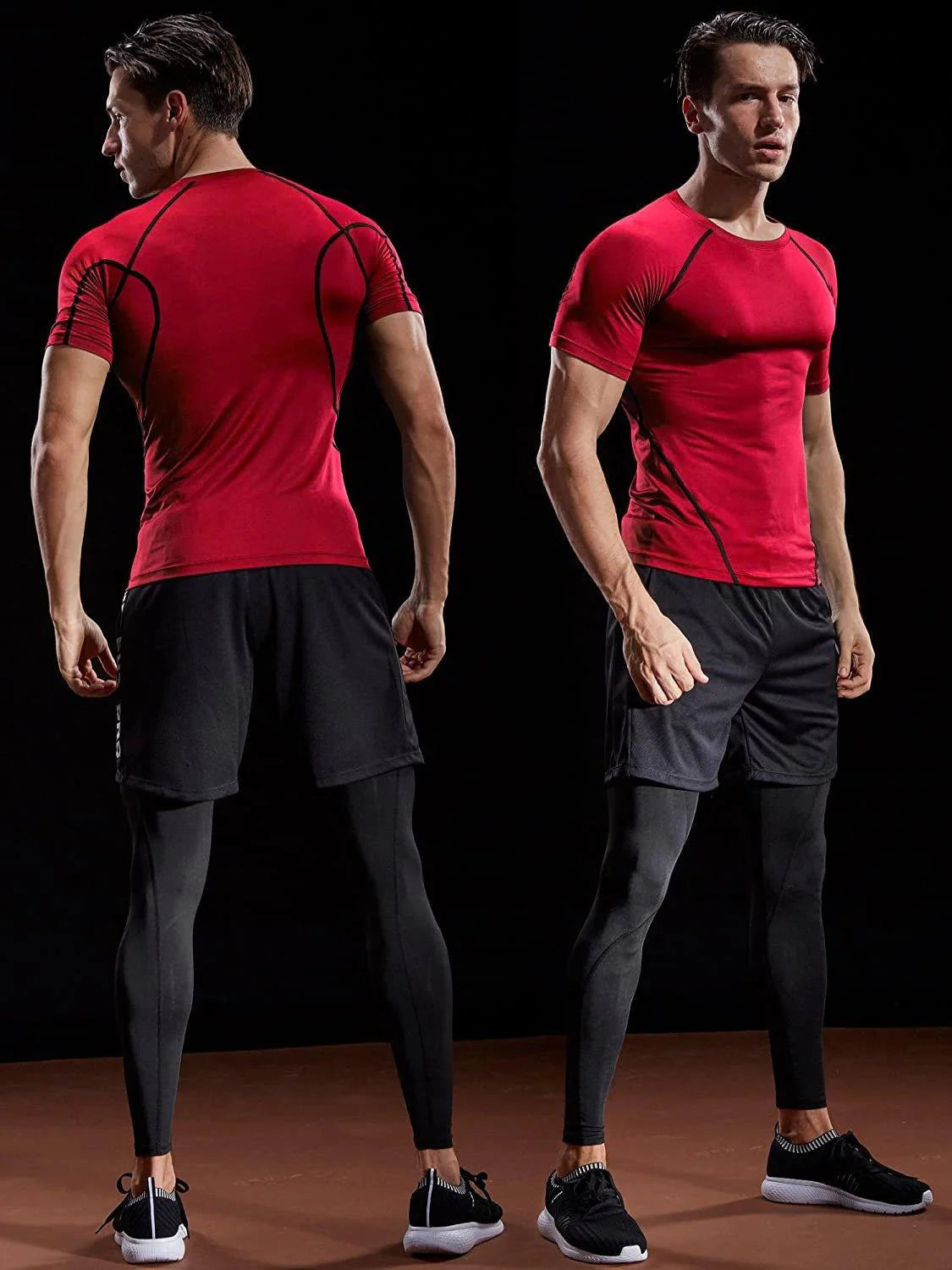 2025 Compression T Shirt Men Summer Sportswear Running T-shirt Elastic Quick Dry Sport Tops Tee Athletic Gym Workout Shirts Men
