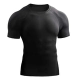 2025 Compression T Shirt Men Summer Sportswear Running T-shirt Elastic Quick Dry Sport Tops Tee Athletic Gym Workout Shirts Men