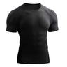 2025 Compression T Shirt Men Summer Sportswear Running T-shirt Elastic Quick Dry Sport Tops Tee Athletic Gym Workout Shirts Men