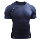 2025 Compression T Shirt Men Summer Sportswear Running T-shirt Elastic Quick Dry Sport Tops Tee Athletic Gym Workout Shirts Men