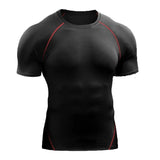 2025 Compression T Shirt Men Summer Sportswear Running T-shirt Elastic Quick Dry Sport Tops Tee Athletic Gym Workout Shirts Men