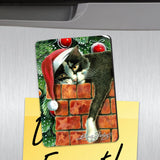 Peeking Tom Santa Cat Shape Refrigerator Magnets by Laura Seeley Set of 3