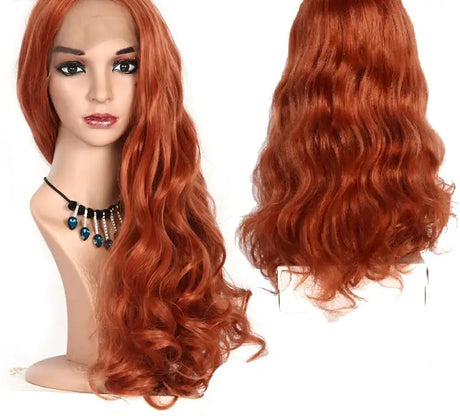Long curly hair golden brown hood - Lootquake