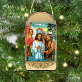 Christening Religious Christian Sacred Icon Ornament - Inspirational Icon Decor - 87043