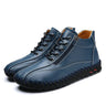 Autumn And Winter Mid-top Work Shoes Side Zipper Casual - Lootquake