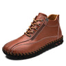 Autumn And Winter Mid-top Work Shoes Side Zipper Casual - Lootquake