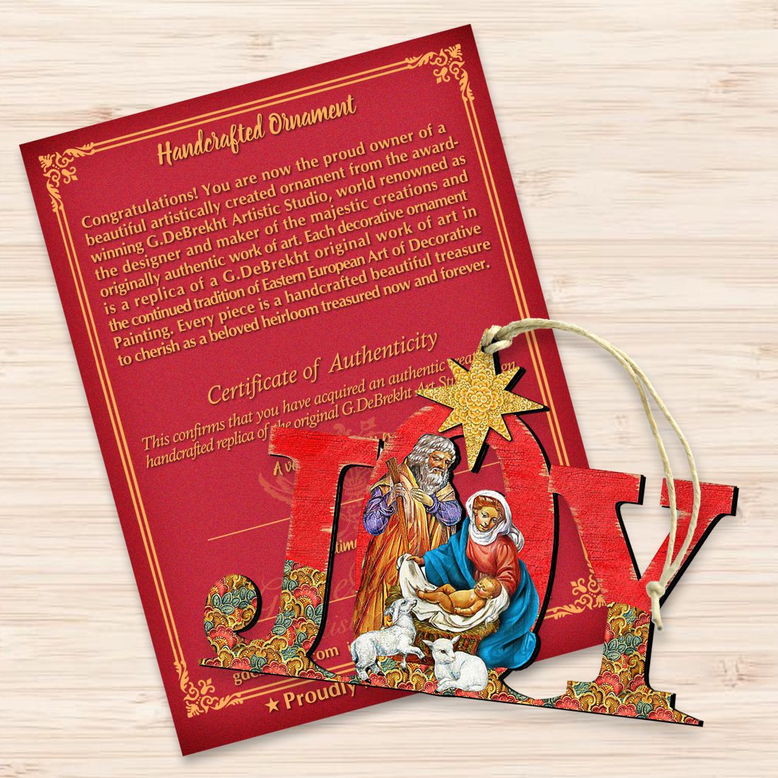 Adornos de madera para el Nacimiento Regal Joy de G. DeBrekht - Decoración navideña - 8121456