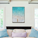 Tabla de surf de madera para pared costera de Nature Wonders - Decoración costera con vida marina - 95394B